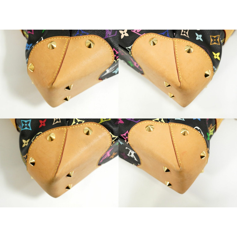 正品路易威登路易威登 LV Judy MM 交織字母多色 2WAY 單肩包手提包黑色 M40256 Judy Vuitton 包二手-6