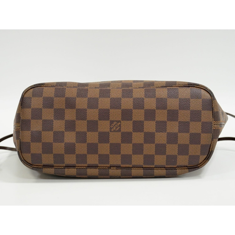 正品路易威登 LOUIS VUITTON LV neverfull PM Damier Ebene 手提包單肩包棕色 N51109 Neverfull Vuitton 包二手-2