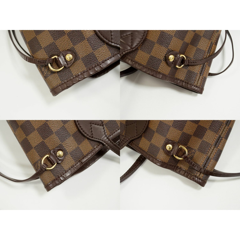 正品路易威登 LOUIS VUITTON LV neverfull PM Damier Ebene 手提包單肩包棕色 N51109 Neverfull Vuitton 包二手-5