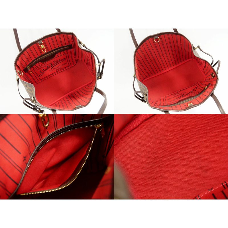 正品路易威登 LOUIS VUITTON LV neverfull PM Damier Ebene 手提包單肩包棕色 N51109 Neverfull Vuitton 包二手-7