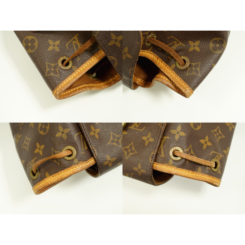 正品路易威登 LOUIS VUITTON LV Montsuri MM 帆布背包背包交織字母棕色 M51136 Montsouris Vuitton 包二手-5