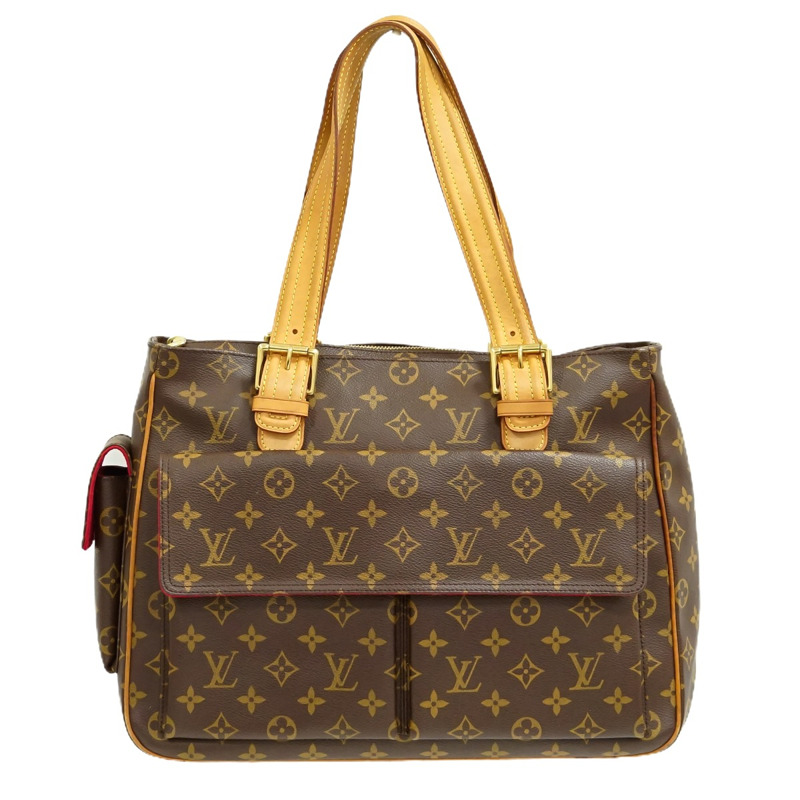 正品路易威登 LOUIS VUITTON LV Multiplicity 交織字母手提包手提包棕色 M51162 Multipli Cite Vuitton 包二手-0