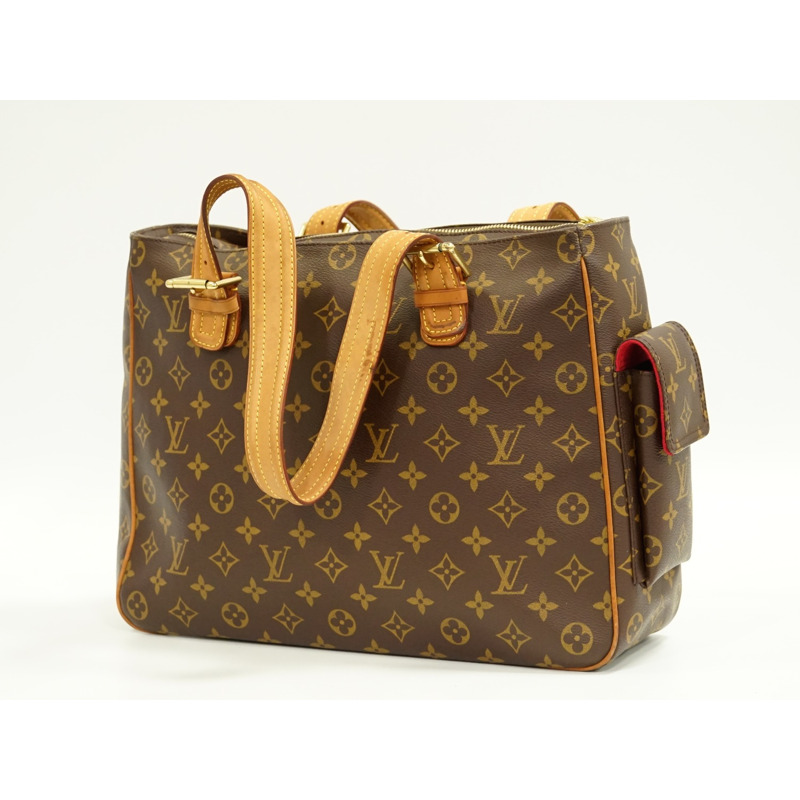 正品路易威登 LOUIS VUITTON LV Multiplicity 交織字母手提包手提包棕色 M51162 Multipli Cite Vuitton 包二手-1