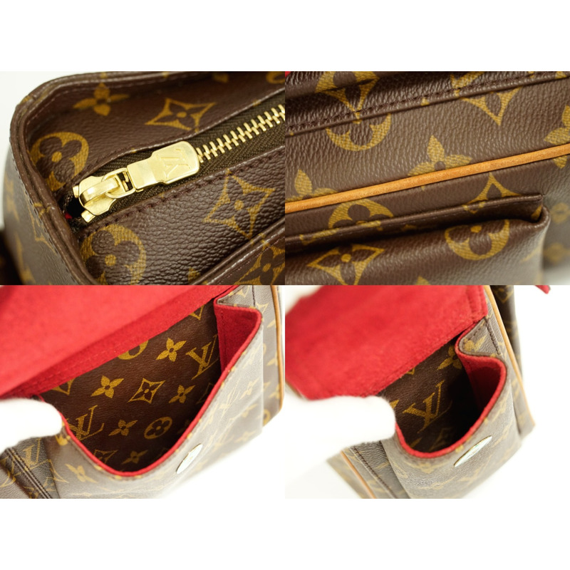 正品路易威登 LOUIS VUITTON LV Multiplicity 交織字母手提包手提包棕色 M51162 Multipli Cite Vuitton 包二手-3