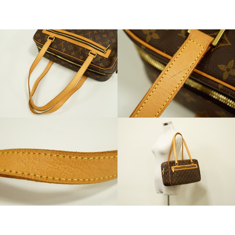 正品路易威登 LOUIS VUITTON LV Cite GM 交織字母單肩包手提包棕色 M51181 Cite Vuitton 包二手-4