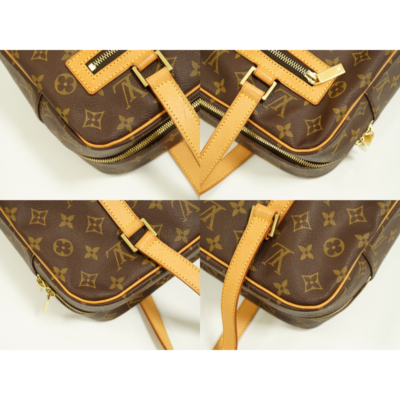 正品路易威登 LOUIS VUITTON LV Cite GM 交織字母單肩包手提包棕色 M51181 Cite Vuitton 包二手-5
