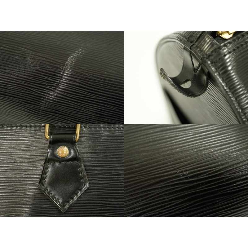 正品路易威登 LOUIS VUITTON LV Speedy 35 Epi 皮革手提包波士頓包黑色 M42992 Speedy Vuitton 包二手-3
