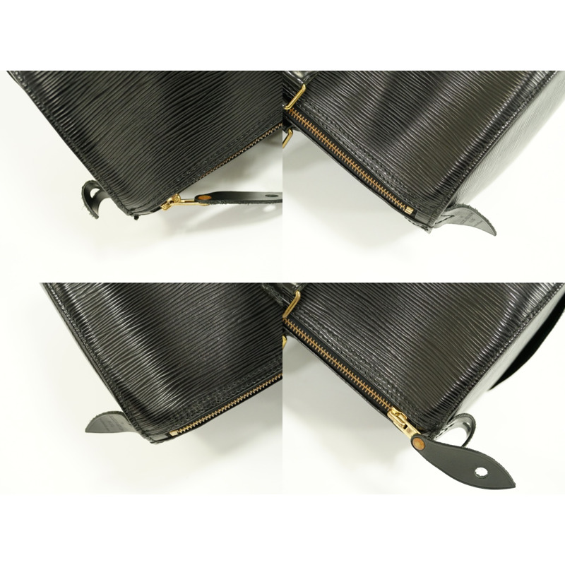 正品路易威登 LOUIS VUITTON LV Speedy 35 Epi 皮革手提包波士頓包黑色 M42992 Speedy Vuitton 包二手-5