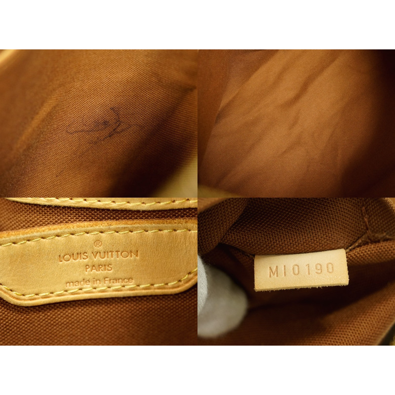 正品路易威登 LOUIS VUITTON LV Palermo GM Monogram 2WAY 單肩包手提包棕色 M40146 Palermo Vuitton 二手-8