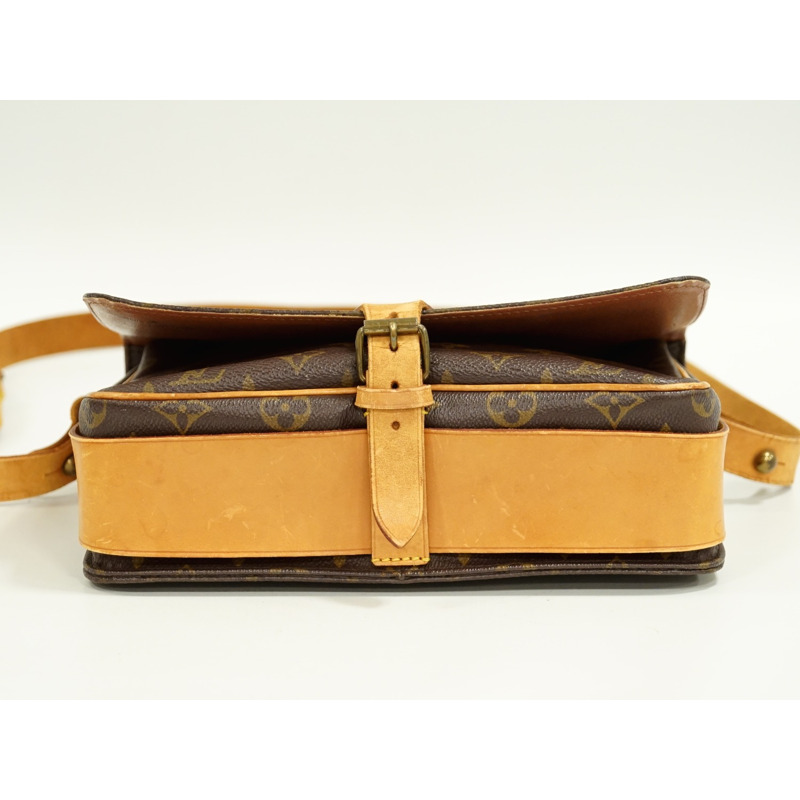 正品 Louis Vuitton LOUIS VUITTON LV cult Sière 26 GM 交織字母單肩包 pochette 棕色 M51252 Cartouchiere Vuitton 包二手-2