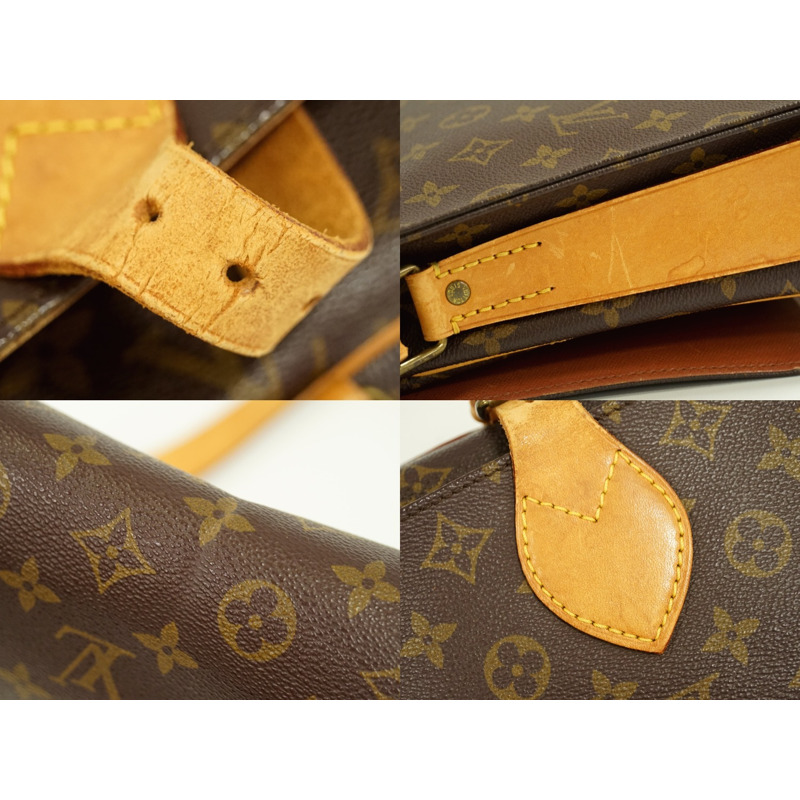 正品 Louis Vuitton LOUIS VUITTON LV cult Sière 26 GM 交織字母單肩包 pochette 棕色 M51252 Cartouchiere Vuitton 包二手-3