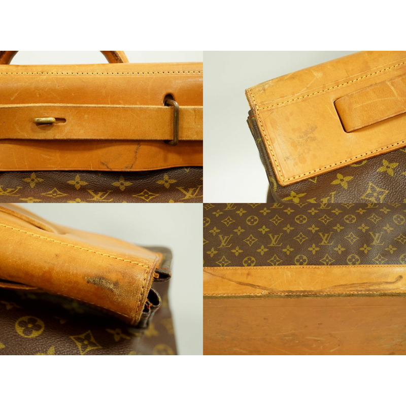 正品路易威登 LOUIS VUITTON LV Steamer 65 花押字波士頓包手提包棕色 M41122 Steamer Vuitton 包二手-3