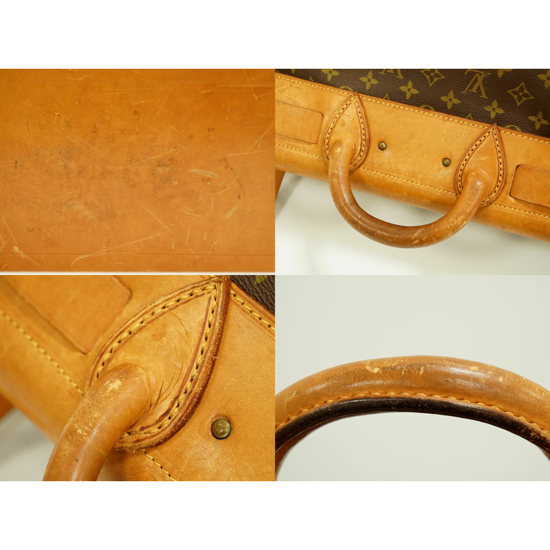 正品路易威登 LOUIS VUITTON LV Steamer 65 花押字波士頓包手提包棕色 M41122 Steamer Vuitton 包二手-4