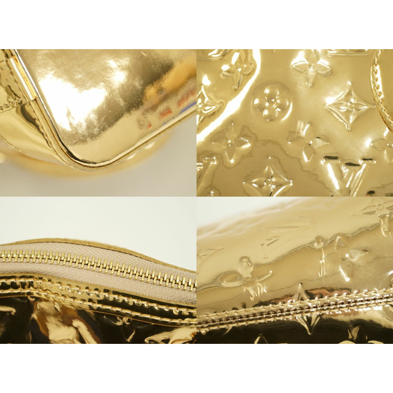 正品路易威登 LOUIS VUITTON LV Lockit 花押字 Miroir 手提包金色 M95450 Lockit Vuitton 包二手-3