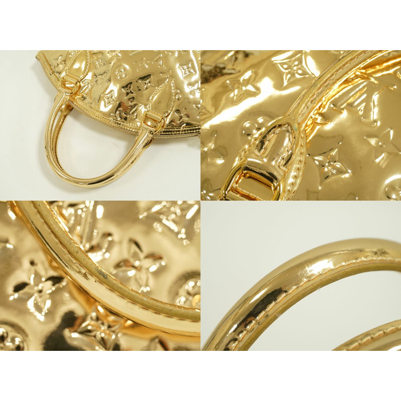 正品路易威登 LOUIS VUITTON LV Lockit 花押字 Miroir 手提包金色 M95450 Lockit Vuitton 包二手-4