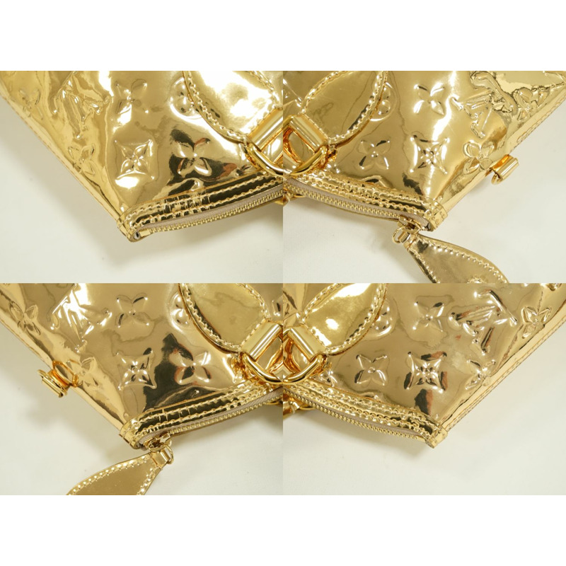 正品路易威登 LOUIS VUITTON LV Lockit 花押字 Miroir 手提包金色 M95450 Lockit Vuitton 包二手-5