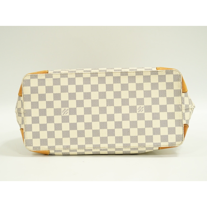 正品路易威登 LOUIS VUITTON LV Hampstead MM Damier Azur 手提包手提包白色 N51206 Hampstead Vuitton 包二手-2