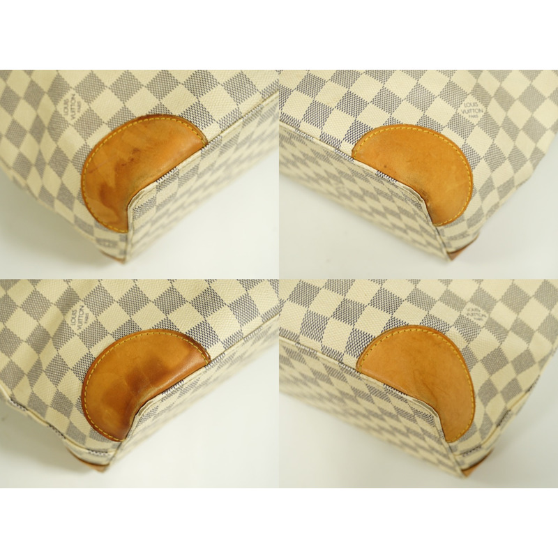 正品路易威登 LOUIS VUITTON LV Hampstead MM Damier Azur 手提包手提包白色 N51206 Hampstead Vuitton 包二手-6