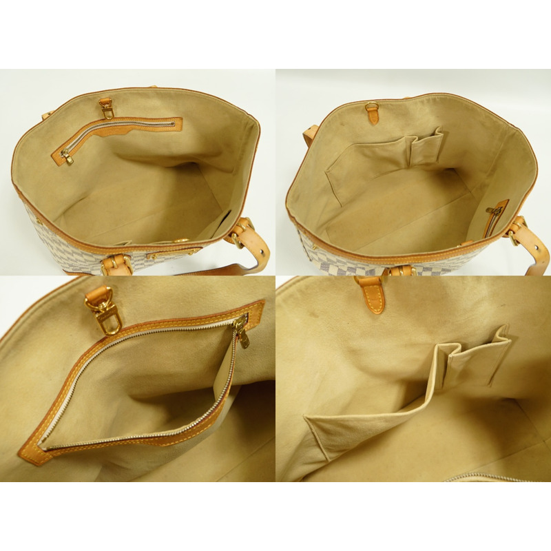 正品路易威登 LOUIS VUITTON LV Hampstead MM Damier Azur 手提包手提包白色 N51206 Hampstead Vuitton 包二手-7