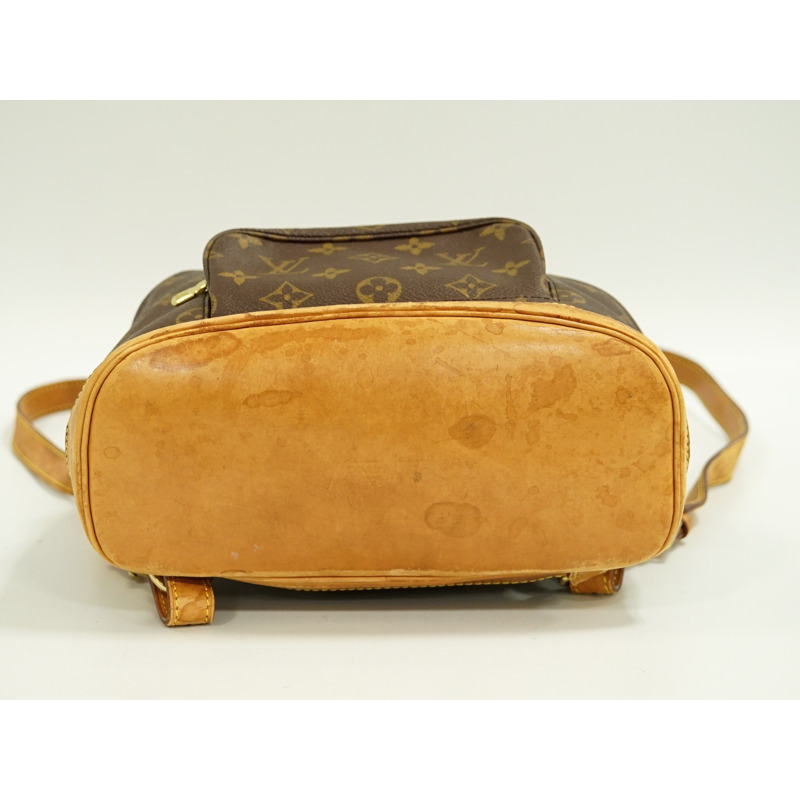 正品路易威登 LOUIS VUITTON LV Montsuri MM 帆布背包背包交織字母棕色 M51136 Montsouris Vuitton 包二手-2