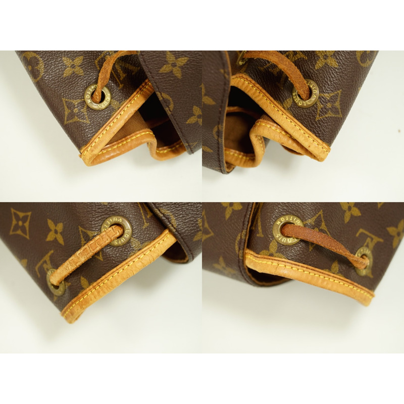 正品路易威登 LOUIS VUITTON LV Montsuri MM 帆布背包背包交織字母棕色 M51136 Montsouris Vuitton 包二手-5