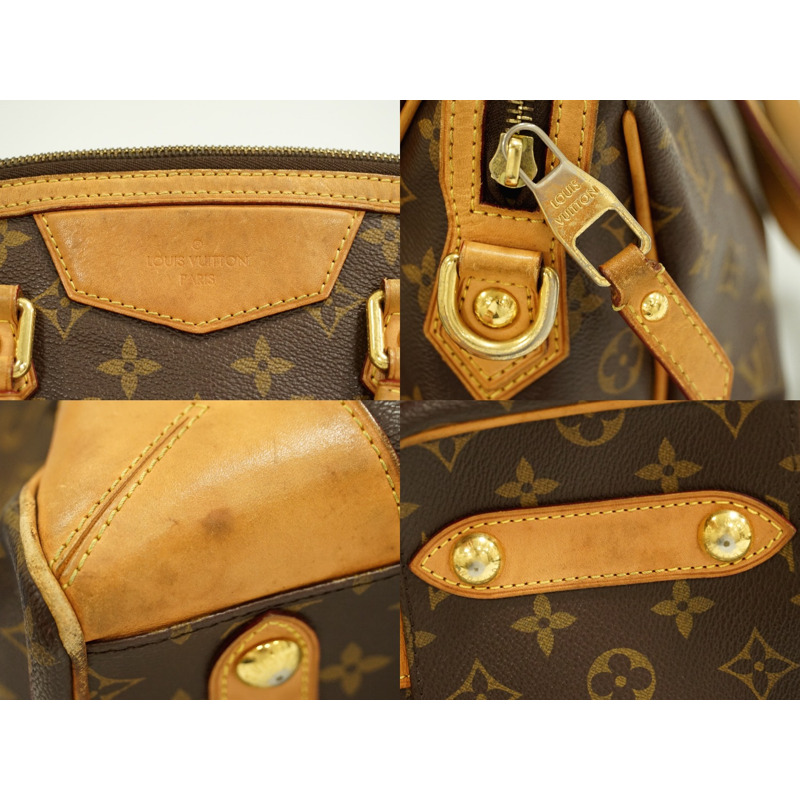 正品路易威登路易威登 LV Retiro PM 交織字母手提包迷你波士頓包棕色 M40325 Retiro Vuitton 包二手-3