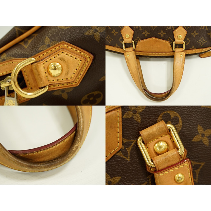 正品路易威登路易威登 LV Retiro PM 交織字母手提包迷你波士頓包棕色 M40325 Retiro Vuitton 包二手-4