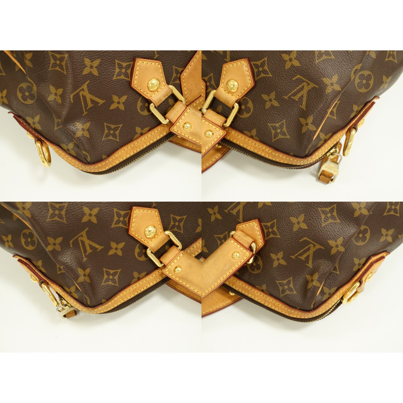 正品路易威登路易威登 LV Retiro PM 交織字母手提包迷你波士頓包棕色 M40325 Retiro Vuitton 包二手-5