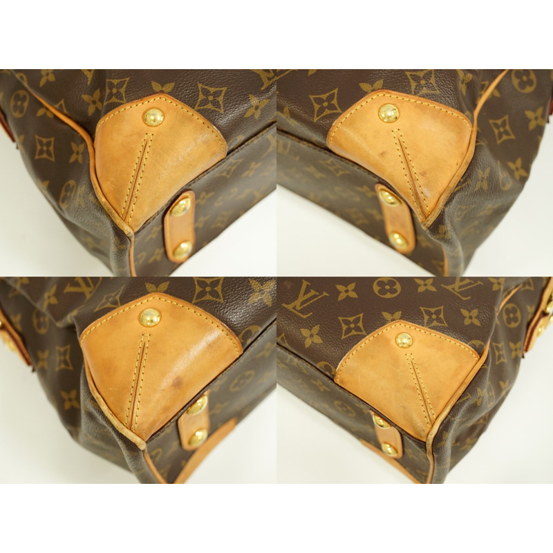 正品路易威登路易威登 LV Retiro PM 交織字母手提包迷你波士頓包棕色 M40325 Retiro Vuitton 包二手-6