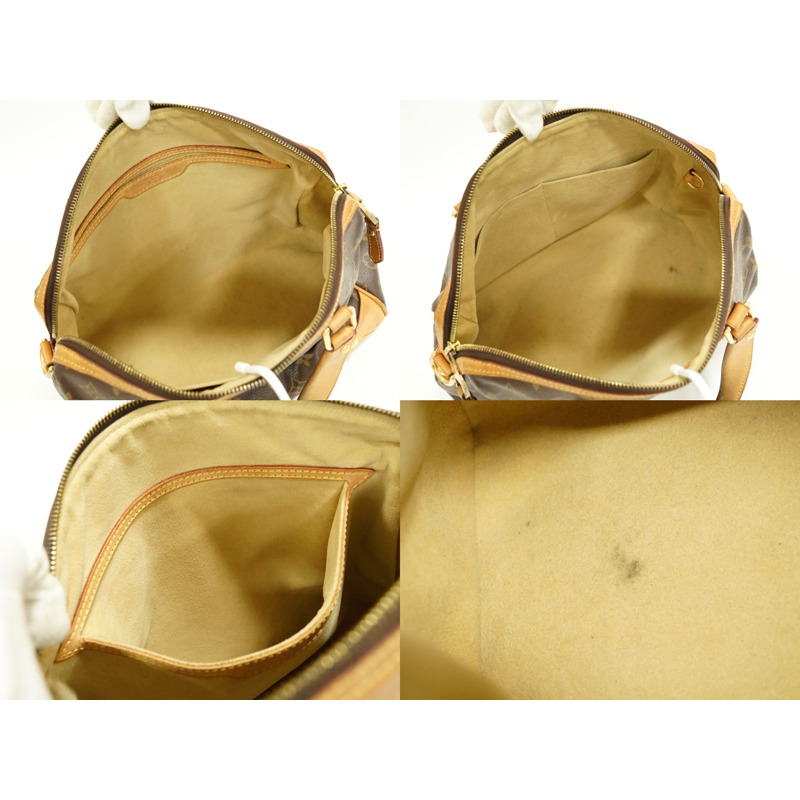 正品路易威登路易威登 LV Retiro PM 交織字母手提包迷你波士頓包棕色 M40325 Retiro Vuitton 包二手-7