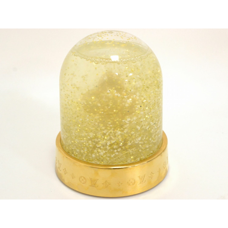 真正的路易威登路易威登 LV Vivienne 雪球雪地球對象公仔塑料 GP 鍍金 GI0307 威登雜貨使用-4