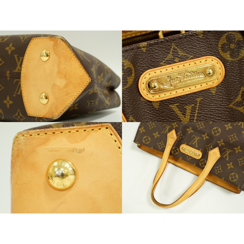 真正的路易威登 LOUIS VUITTON LV 威爾希爾 PM 交織字母手提包手提包棕色 M45643 威爾希爾威登包二手-3