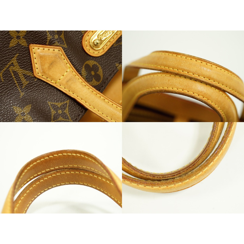 真正的路易威登 LOUIS VUITTON LV 威爾希爾 PM 交織字母手提包手提包棕色 M45643 威爾希爾威登包二手-4