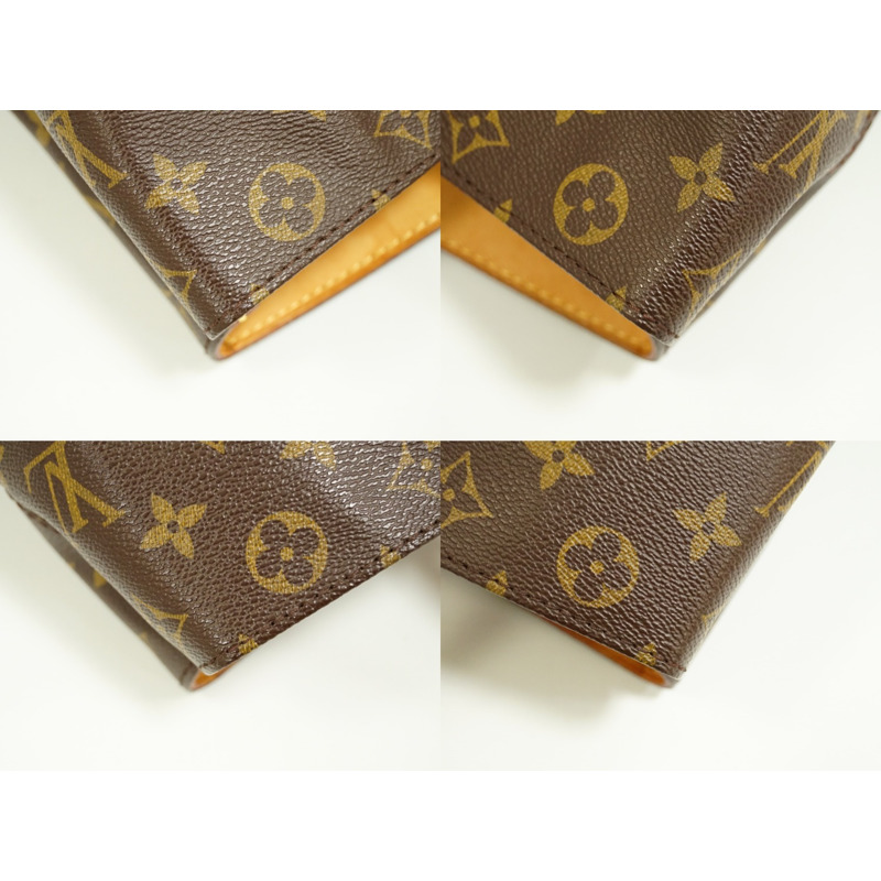 真正的路易威登 LOUIS VUITTON LV 威爾希爾 PM 交織字母手提包手提包棕色 M45643 威爾希爾威登包二手-5
