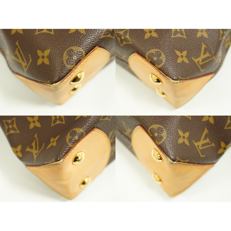 真正的路易威登 LOUIS VUITTON LV 威爾希爾 PM 交織字母手提包手提包棕色 M45643 威爾希爾威登包二手-6