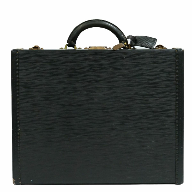 正品路易威登 LOUIS VUITTON LV President epi 皮革公文包後備箱手提包 Noir 黑色 M54212 President Vuitton 包二手-0