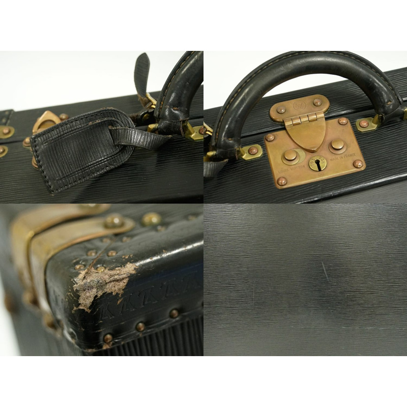 正品路易威登 LOUIS VUITTON LV President epi 皮革公文包後備箱手提包 Noir 黑色 M54212 President Vuitton 包二手-3