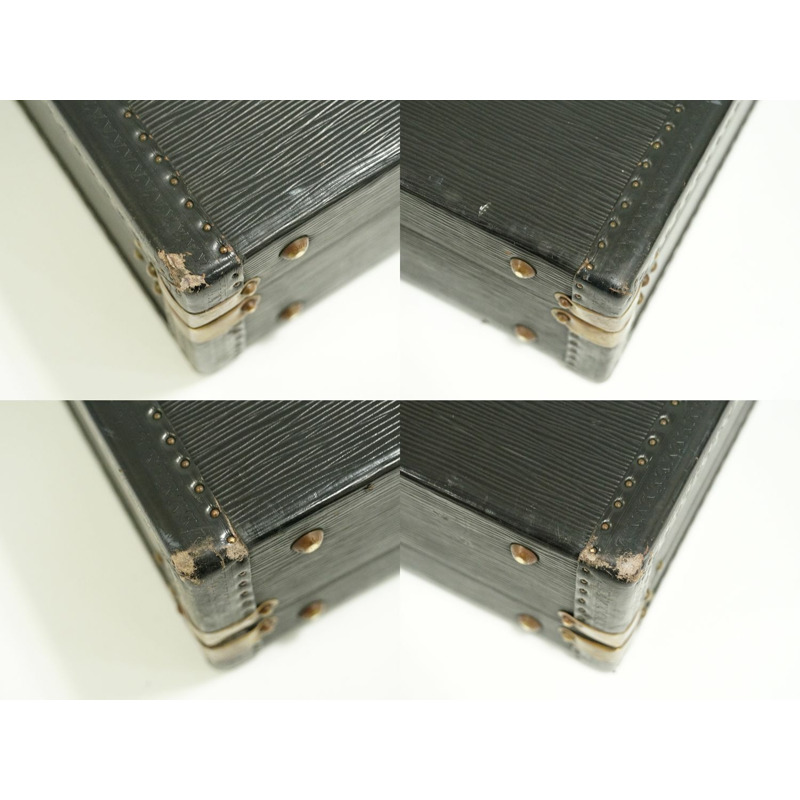 正品路易威登 LOUIS VUITTON LV President epi 皮革公文包後備箱手提包 Noir 黑色 M54212 President Vuitton 包二手-6