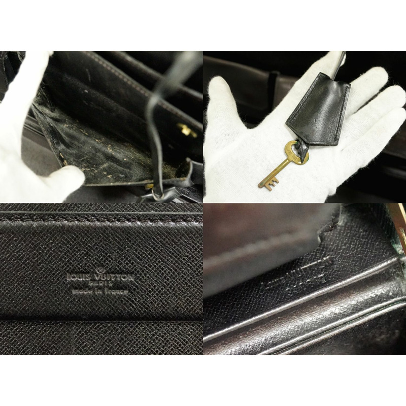 正品路易威登 LOUIS VUITTON LV President epi 皮革公文包後備箱手提包 Noir 黑色 M54212 President Vuitton 包二手-8