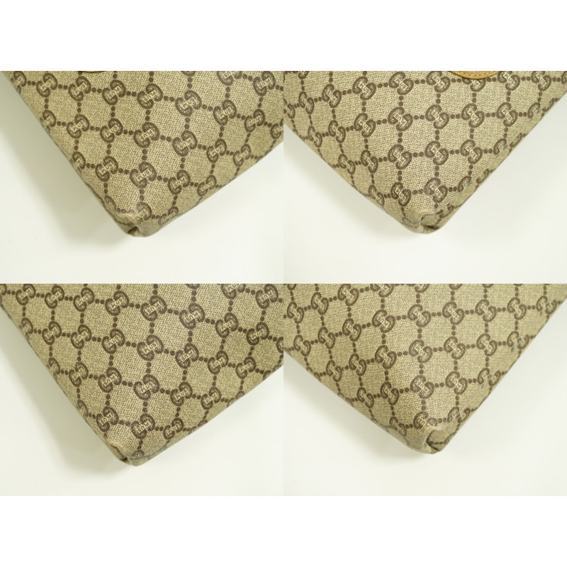 正品 Gucci GUCCI Sherry line Old Gucci GG plus 手提包單肩包米色 Shelly Line 包二手-6