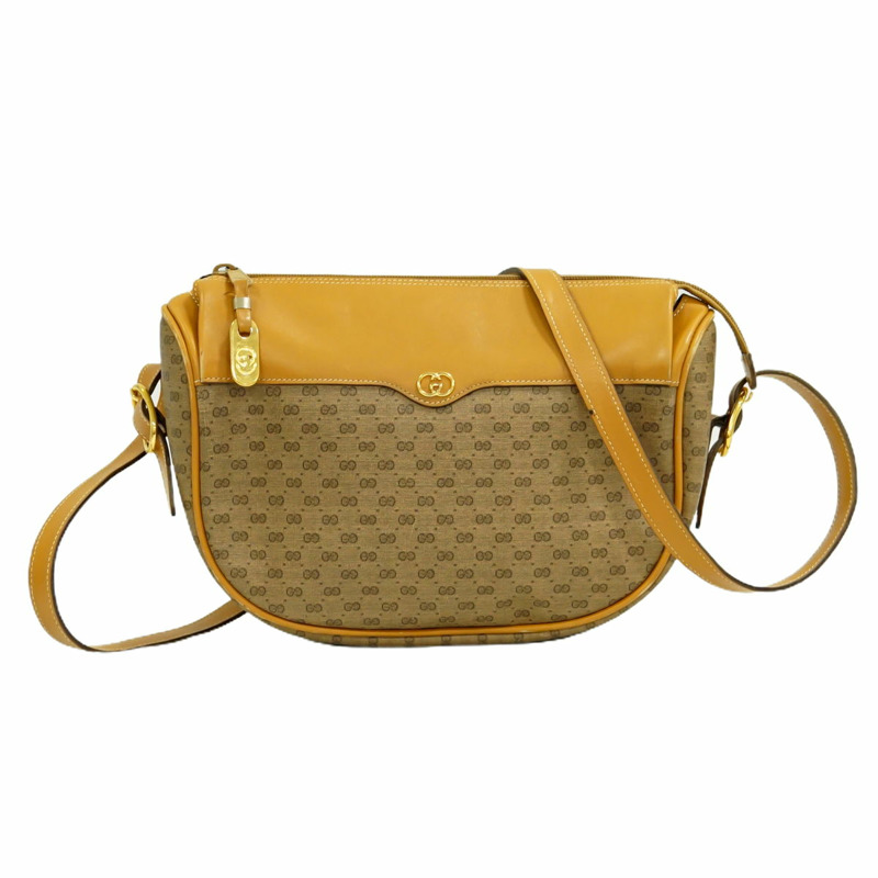 正品 Gucci GUCCI 微型 GG 單肩包 pochette PVC 米色包二手-0