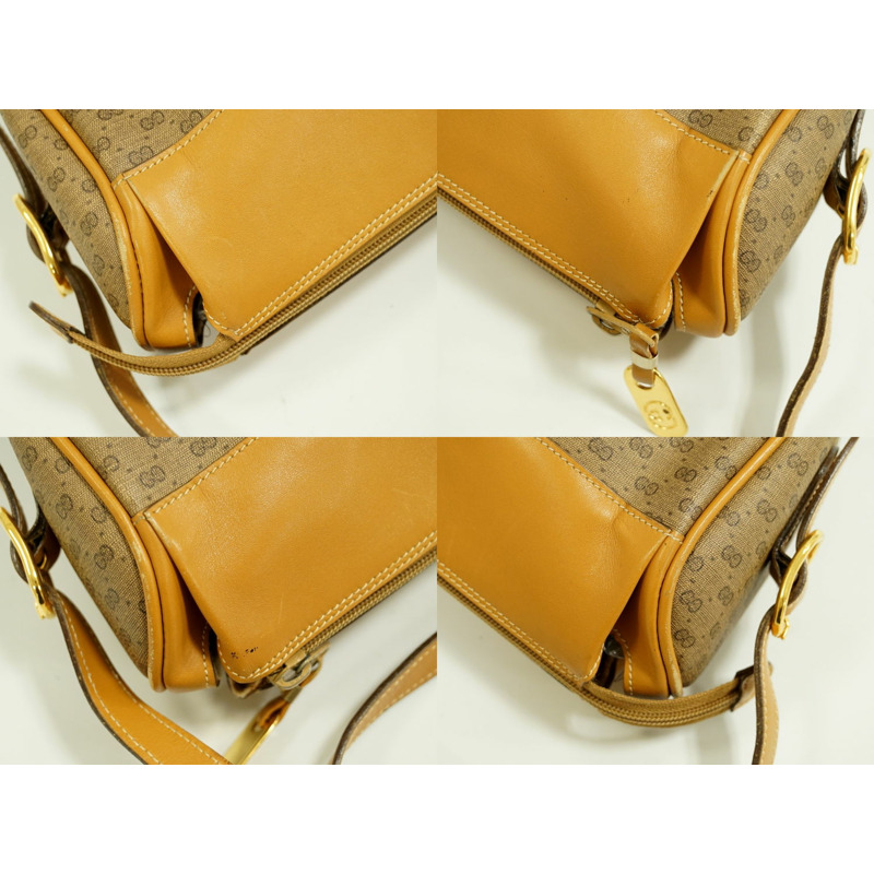 正品 Gucci GUCCI 微型 GG 單肩包 pochette PVC 米色包二手-5