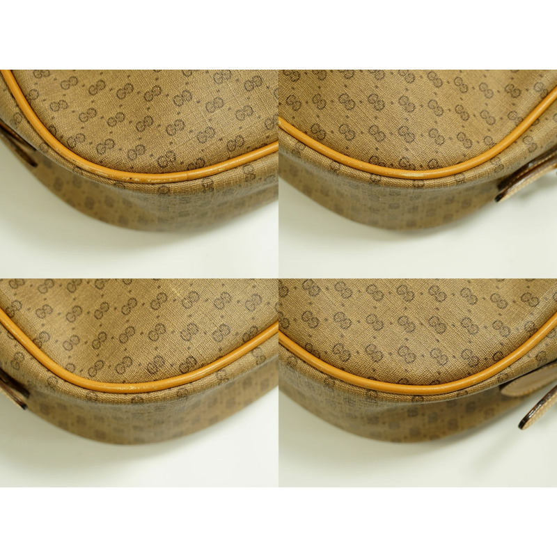 正品 Gucci GUCCI 微型 GG 單肩包 pochette PVC 米色包二手-6