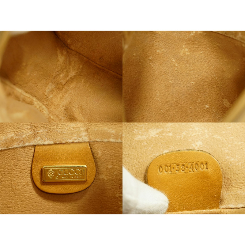 正品 Gucci GUCCI 微型 GG 單肩包 pochette PVC 米色包二手-8