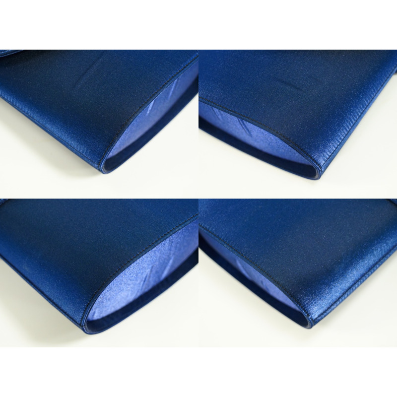 正品 Salvatore Ferragamo Salvatore Ferragamo 緞面手提包 藍色包 二手-6