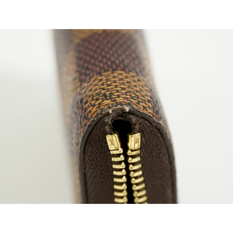 真正的路易威登 LOUIS VUITTON LV Zippy 零錢包 Damier Ebene 零錢包棕色 N63070 Zippy Coin Purse 威登錢包錢包二手-5