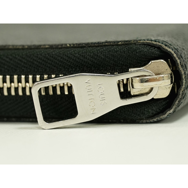 真正的路易威登 LOUIS VUITTON LV Zippy organizer Damier Graphite 圓形緊固件長錢包黑色灰色 N63077 Zippy Organizer Vuitton 錢包錢包使用-3