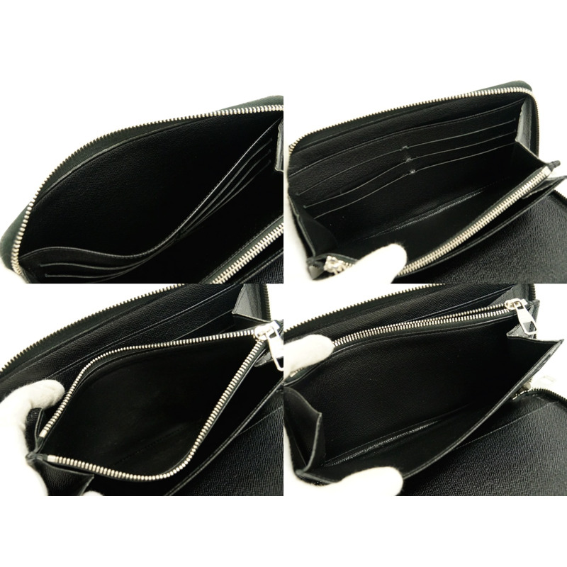 真正的路易威登 LOUIS VUITTON LV Zippy organizer Damier Graphite 圓形緊固件長錢包黑色灰色 N63077 Zippy Organizer Vuitton 錢包錢包使用-6