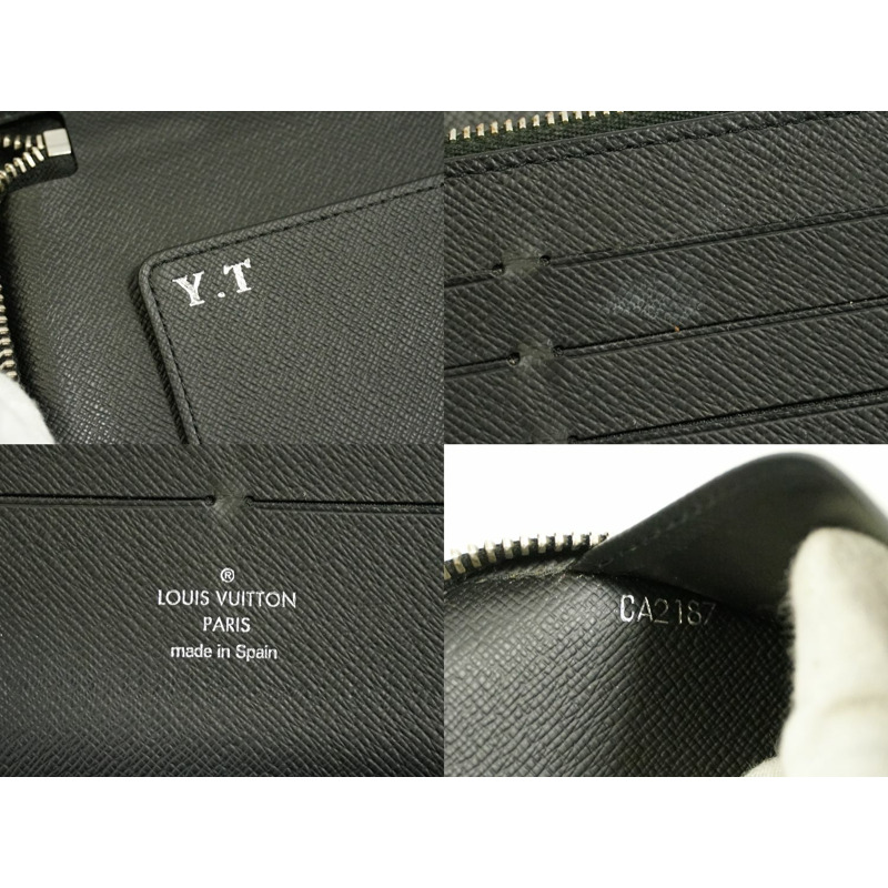 真正的路易威登 LOUIS VUITTON LV Zippy organizer Damier Graphite 圓形緊固件長錢包黑色灰色 N63077 Zippy Organizer Vuitton 錢包錢包使用-8