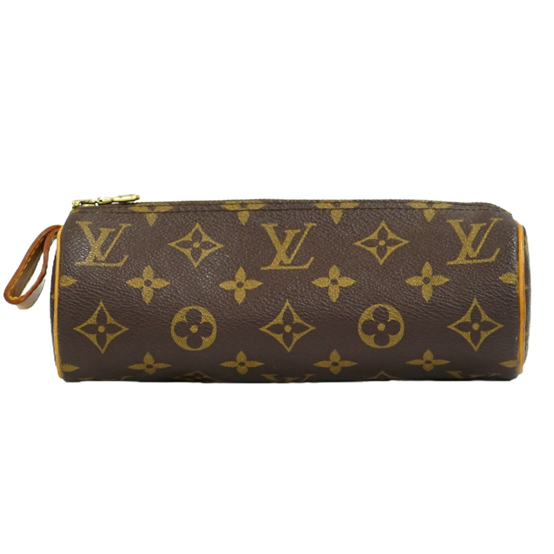 正品路易威登 LOUIS VUITTON LV Truth Ronde 交織字母小袋筆袋配件盒棕色 M47630 Trousse Ronde Vuitton 雜貨二手-0